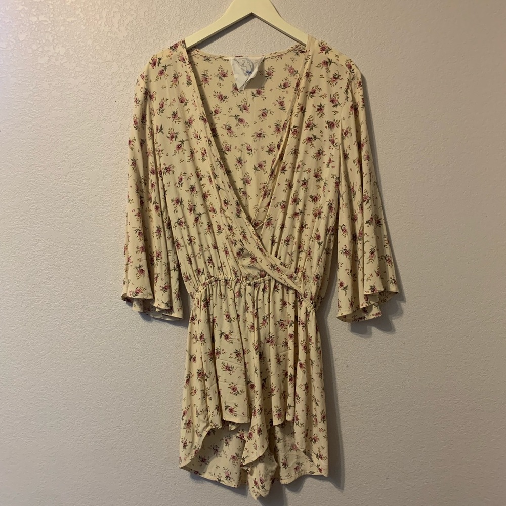 Blue Life Floral Romper